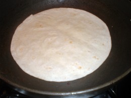 Tortilla in the pan