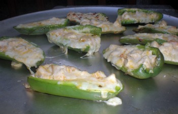 Grilled jalapeno poppers ready