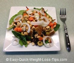 salad on white plate