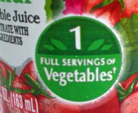 V8 1 serving vegetables